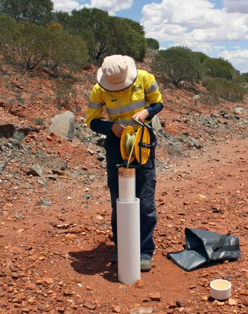 Male Monitoring bore in Mid-West WA
