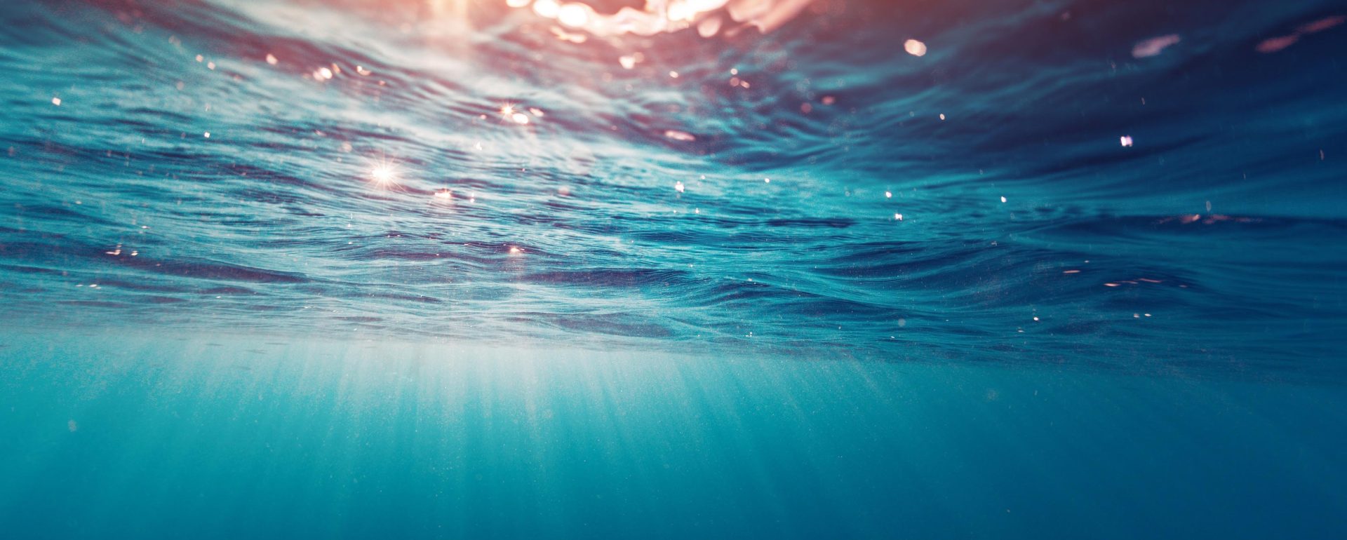 Underwater view of the sea surface
