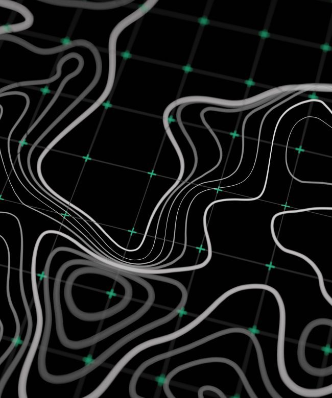 3D Topographic contour map, waving technology line backdrop. space or surface map, 3d render.