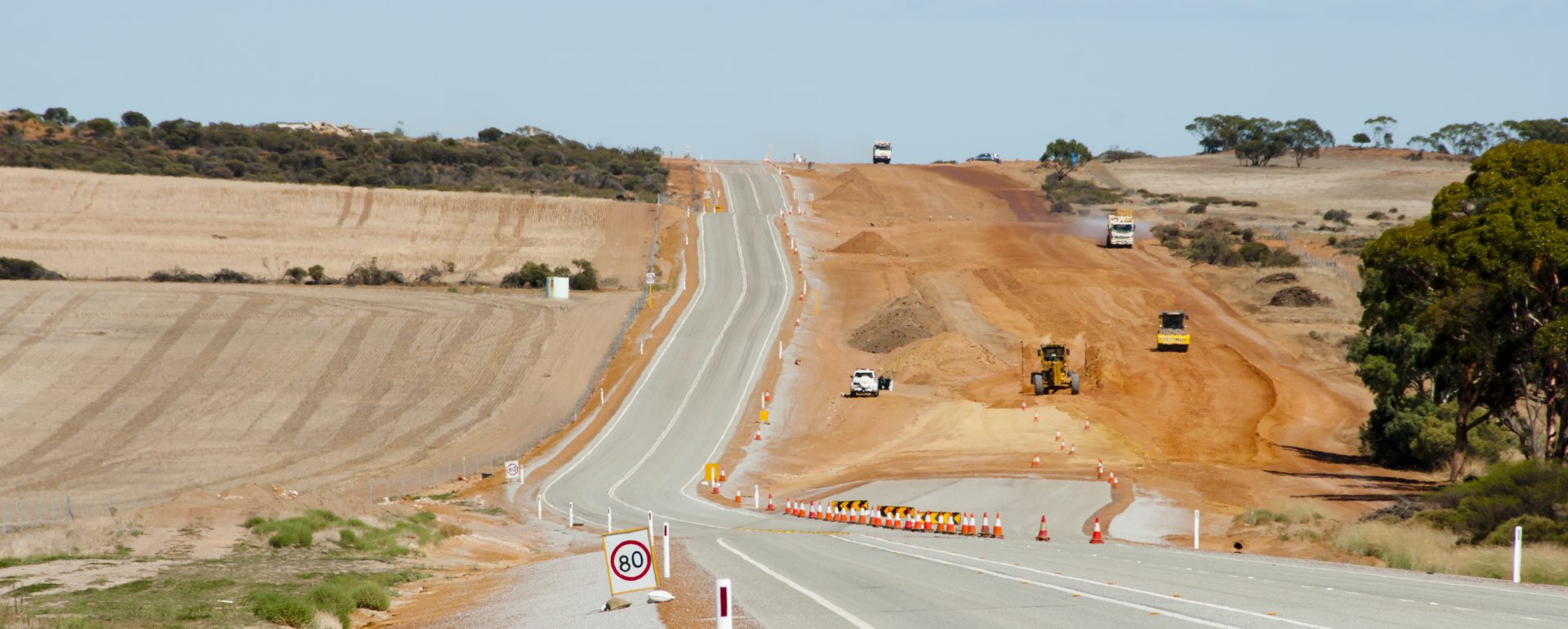 Road construction in Australia