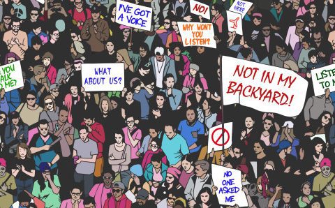 Outraged community illustration