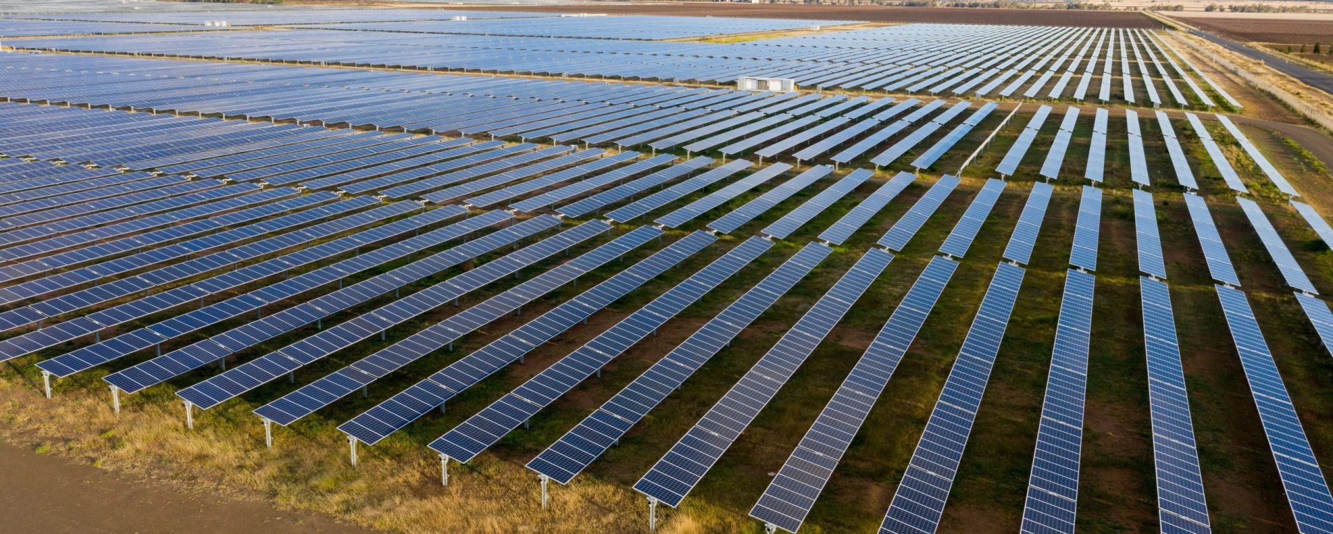 Solar farm in central Queensland, Australia.
